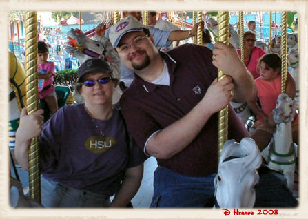 The Big Guy & I on the Carosuel in Fantasyland