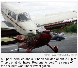 2 planes collide at the Northwest Airport