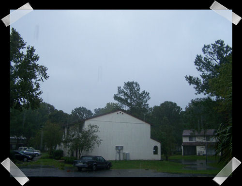 Check out the water streaks from the rain. No, my camera didn't get wet.