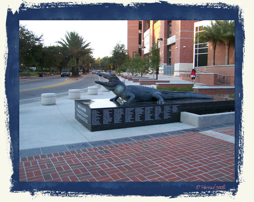Bull Gator statue built in honor of the 2006 National champions