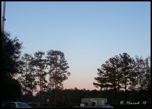 Beautiful sunset. But I had to find out what that sign said...