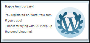 5 Yrs At Word Press