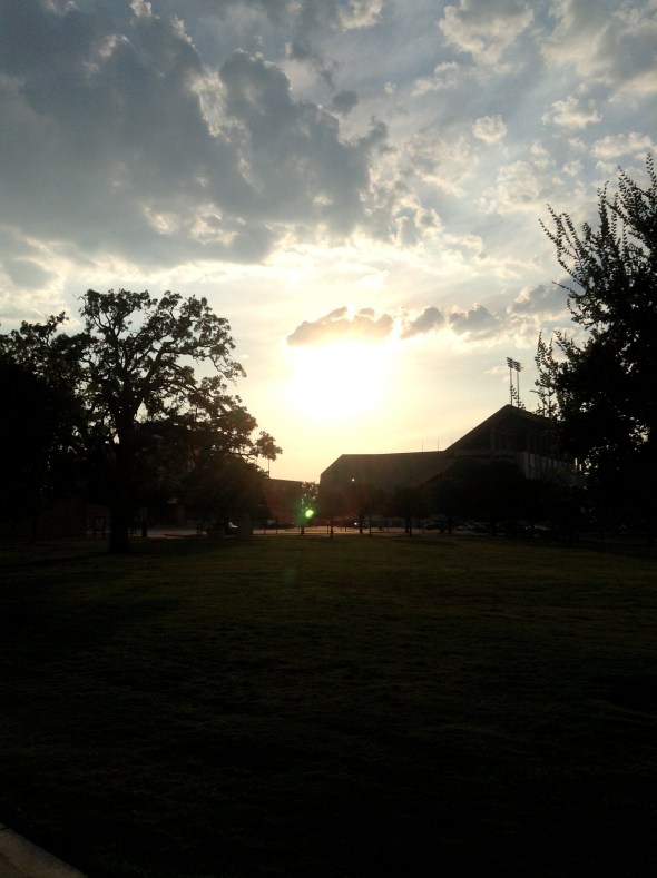 Sunset over Kyle Field