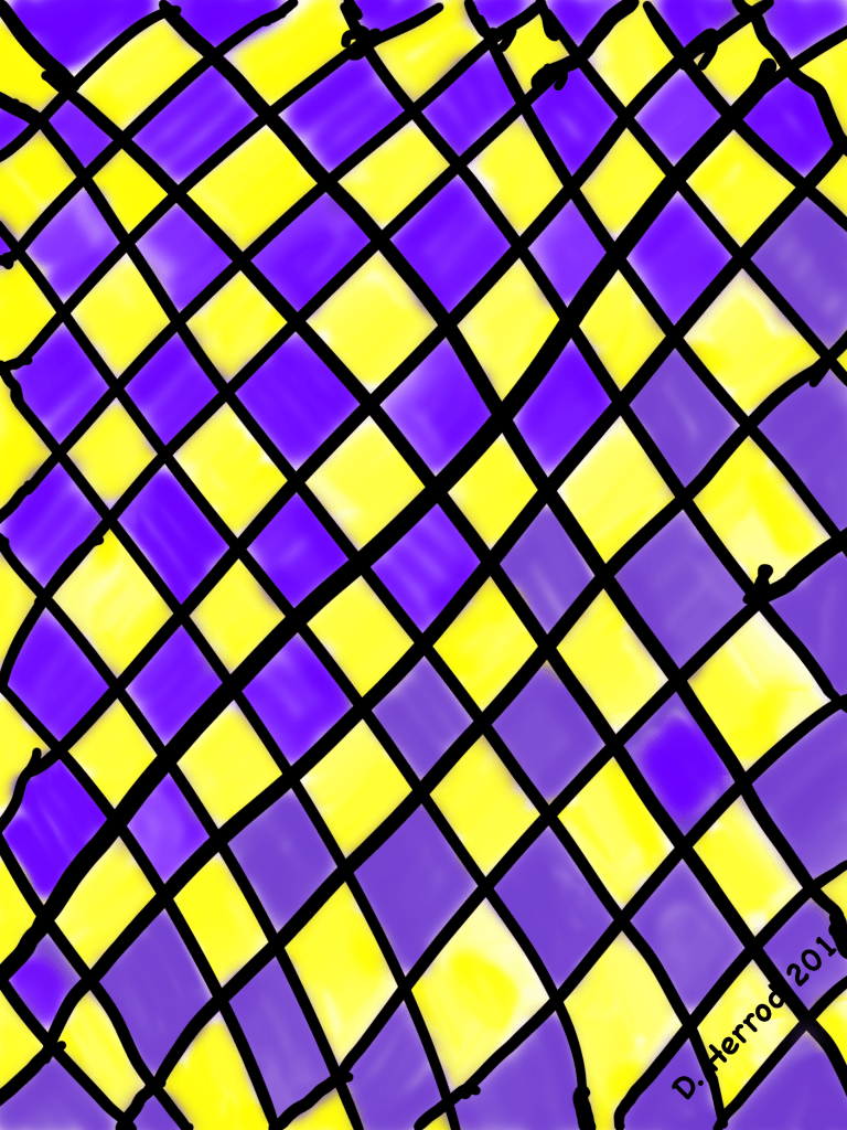 Purple and gold diamond pattern 
