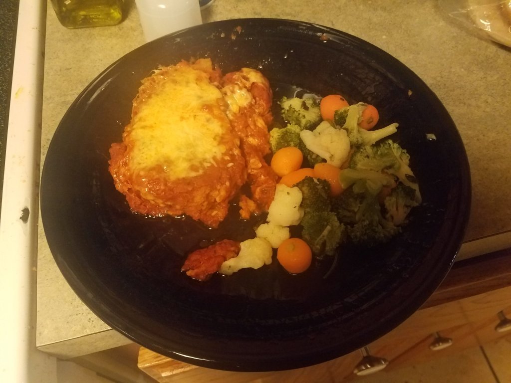 Chicken Parm Bake with California Vegtable Mix